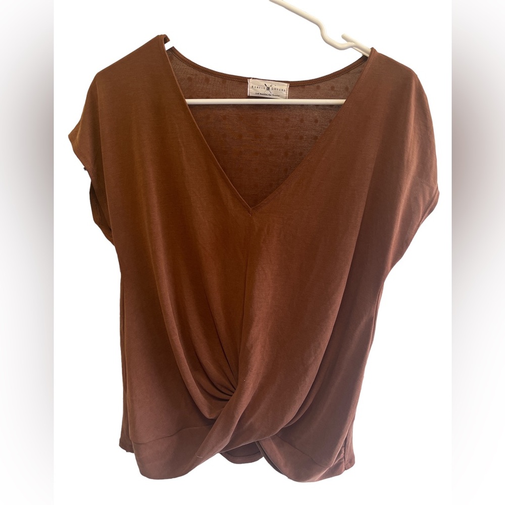 Rebels & Lovers burnt orange twisted top